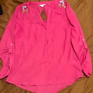 Candie’s fuchsia blouse embroidery Large